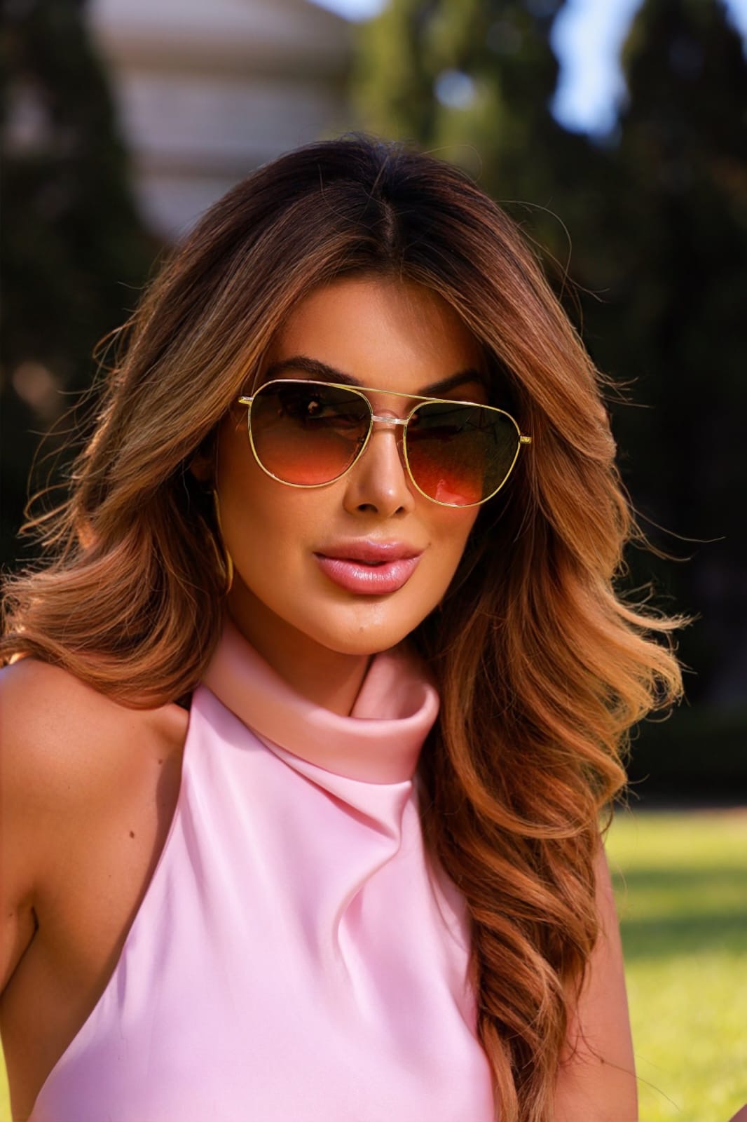 AVIADOR GARDEN MARROM DOURADO